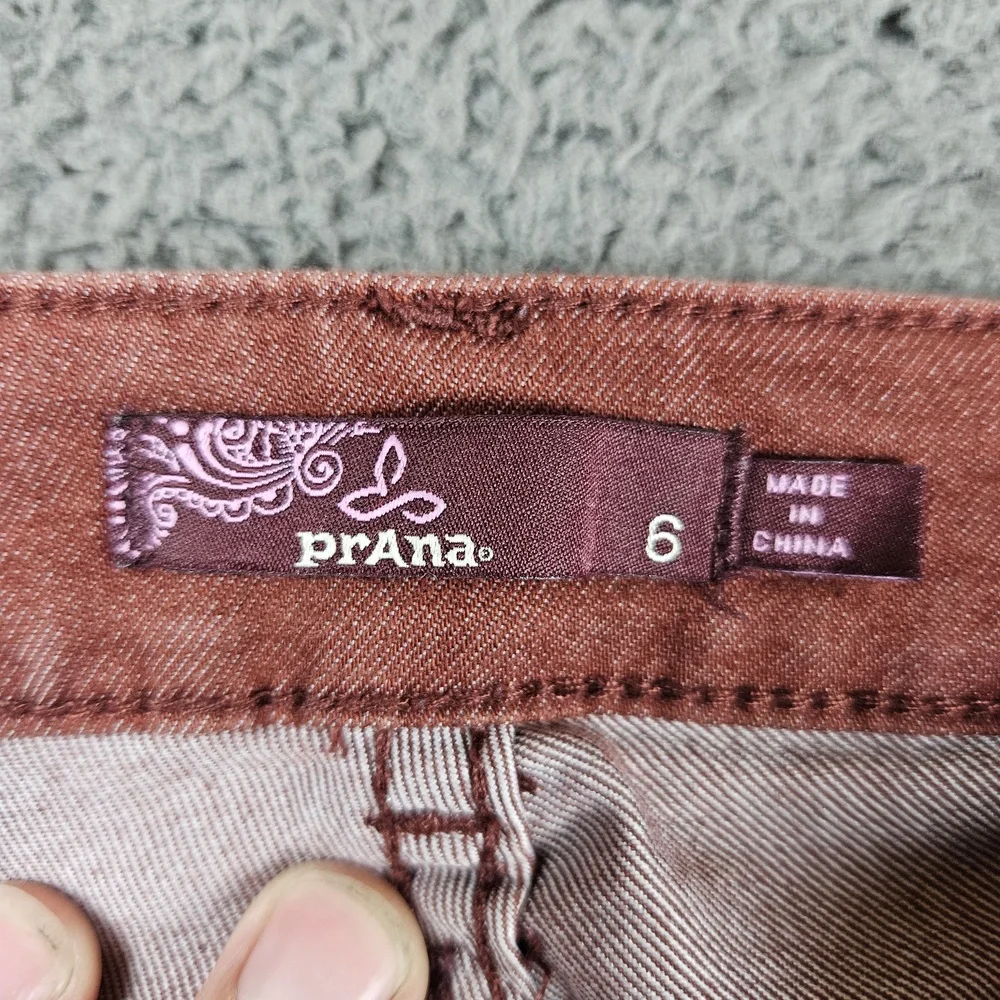 Prana Jeans Womens 6 Skinny Reddish Brown‎ Denim